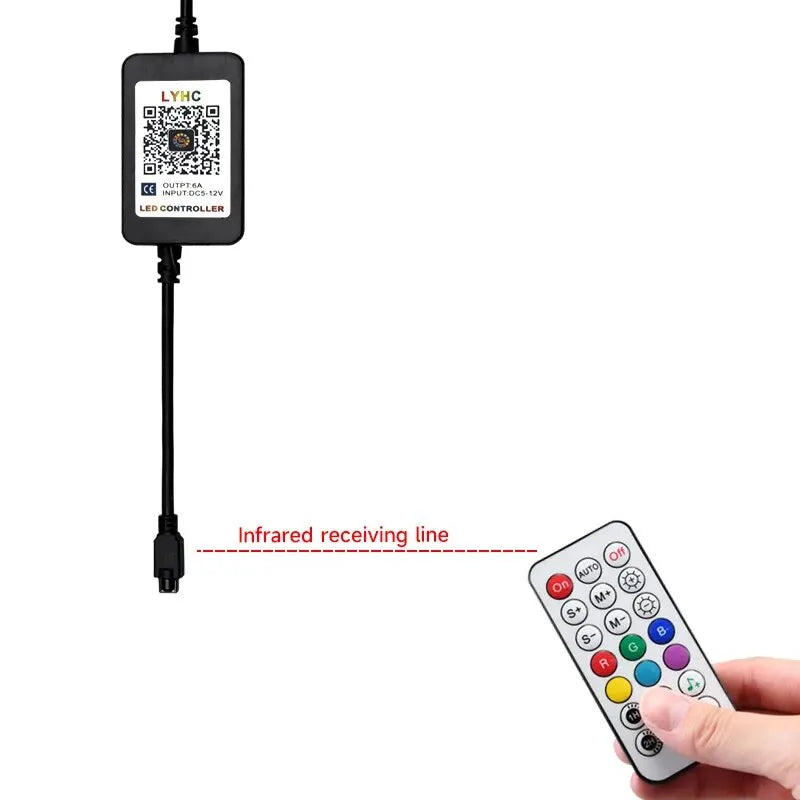 Car Flexible Underglow Strip Light LED Underbody Remote APP Remote Control RGB Neon Lights Atmosphere Lamp for Auto Decoration
